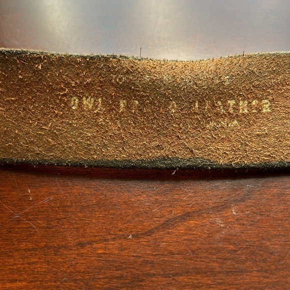 Motor Harley Davidson Cycle leather belt Owl brand sz 36 metal buckle leather - Picture 13 of 17